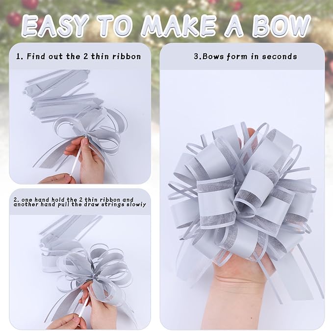 6Pcs 6inch Pull Bow Gift Wrapping, Pull Bow - Image 2