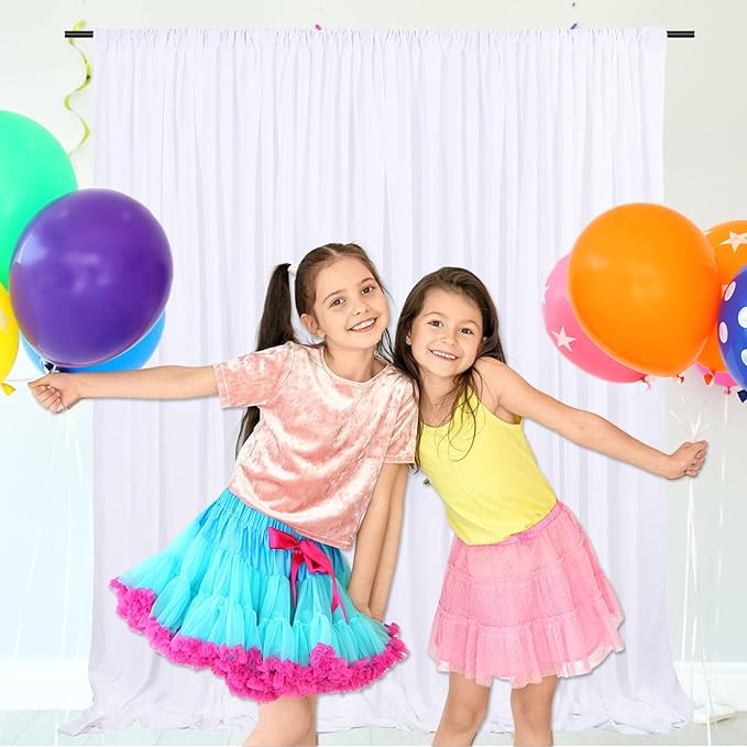 10ft x 10ft White Backdrop Curtains - Image 6