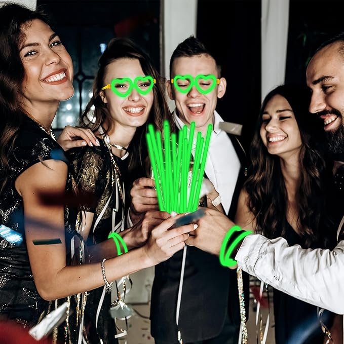 60 Pack 8” Green Glow Sticks Bulk Bright Glow Sticks - Image 4