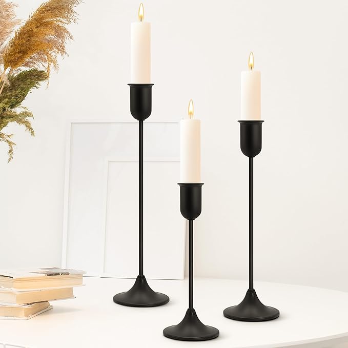 Candle Holder - 3 PCS Candlestick Holders - Vintage Candle Stick Holder - by EASTFLAME