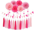 Rose Hot Pink Party Decorations by OURUOLA