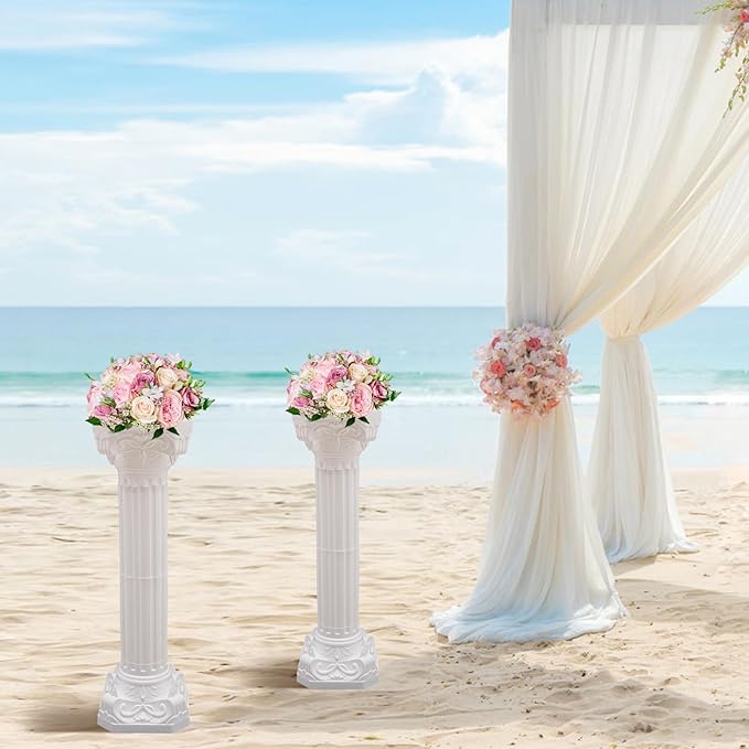 Roman Pillars Decoration Party Flower Pot Columns Set 2Pcs Decor Pedstal Stand - Image 7