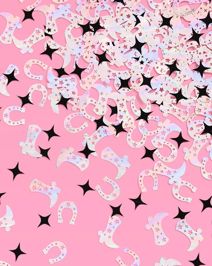 xo, Fetti Black + Iridescent Western Confetti - Image 6