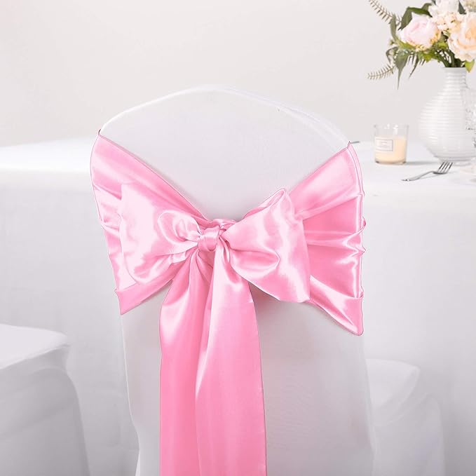 10-Pack Satin Table Runner Pink 12 x 108 inches Long, Table Runners - Image 7