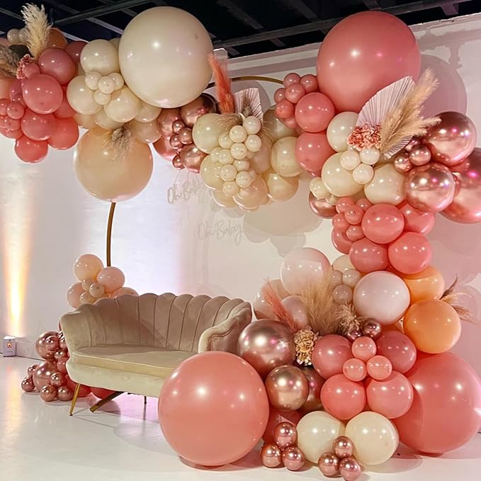 Retro Blush Pink Party Balloons - Image 6