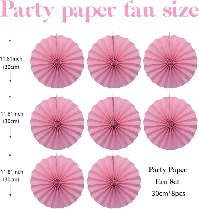 BARTHEW Pink Party Decorations, Baby Shower Decorations, Schoolgirl Style - Image 2