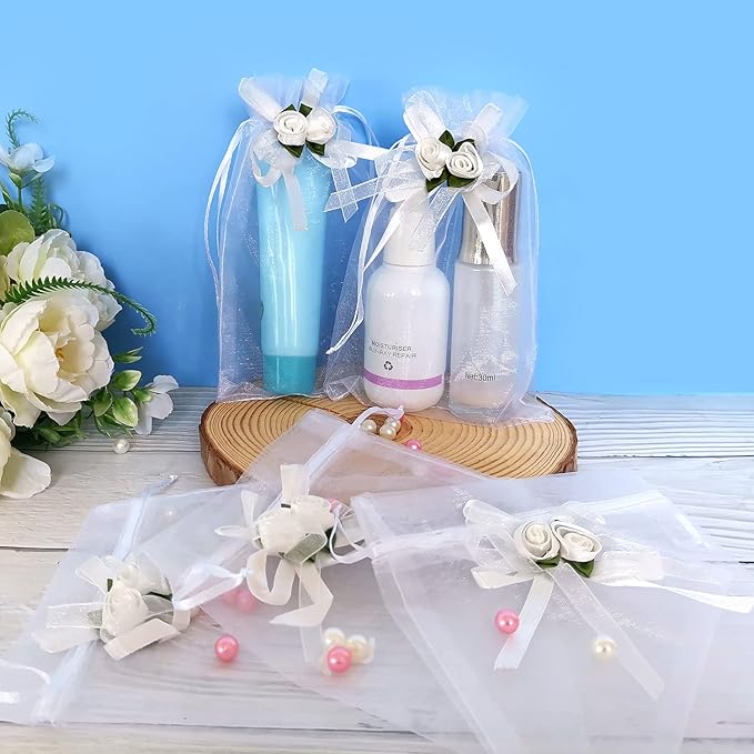 SumDirect Rose Organza Gift Bags - Image 5