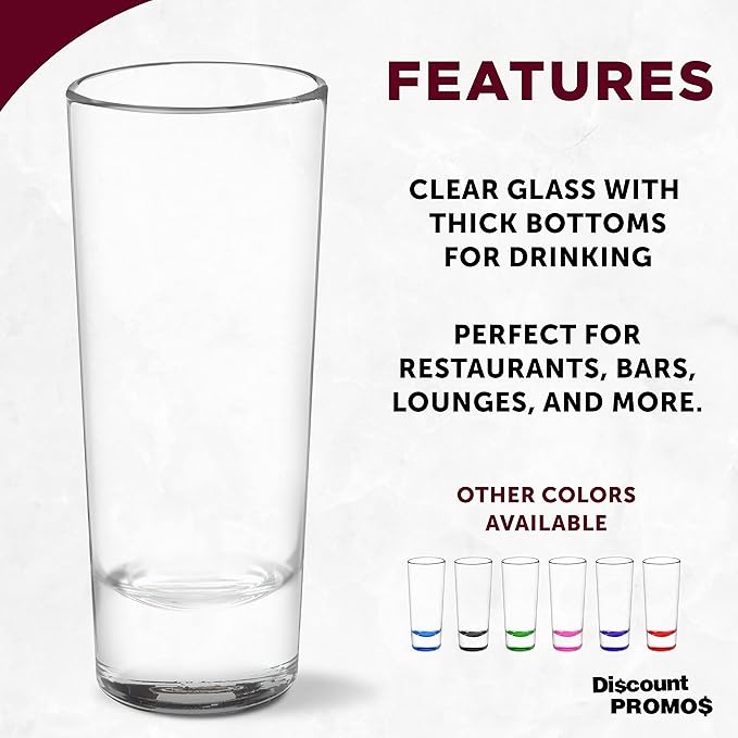 DISCOUNT PROMOS Cordial Shooter Shot Glasses 2 oz. Set of 10, Bulk Pack - Image 2