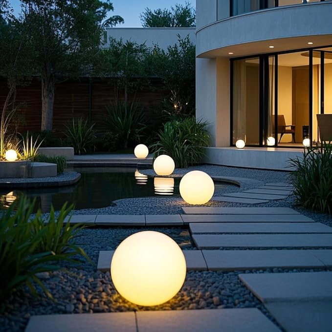 10-Inch LED Ball Light, Rechargeable Dimmable LED Glowing Orb Light w/Remote - Image 5