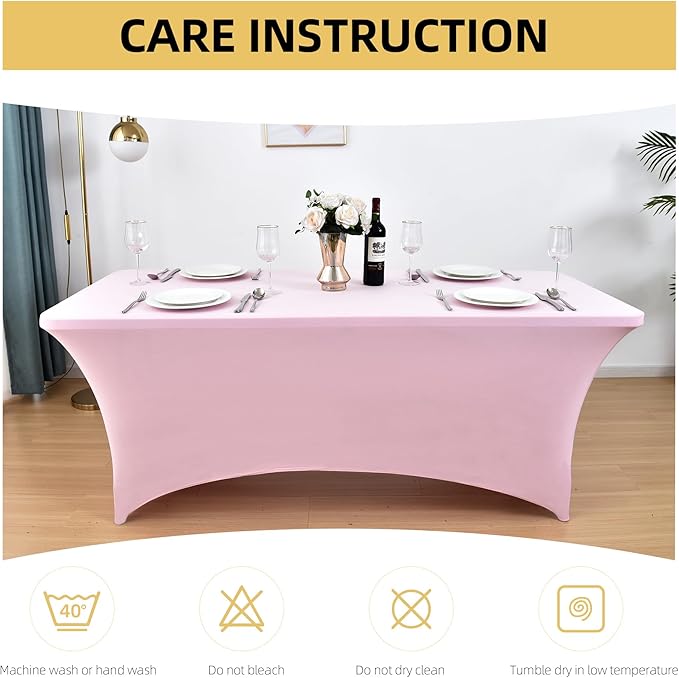 10-Pack 6ft Spandex Table Covers - Image 6