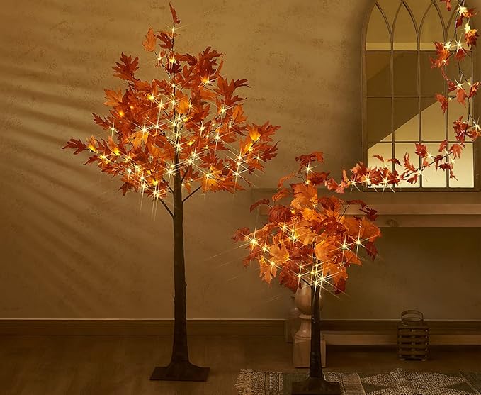 Hairui Lighted Maple Leaf Garland - Image 8