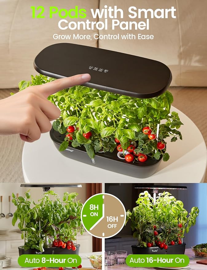 LETPOT Classic 12 Pods Hydroponic Growing System Kit, 24W Full-Spectrum LED - Image 2