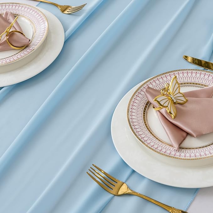 12Pack 9ft Chiffon Table Runner 14x108 Inch Sheer Romantic Table Runner - Image 3