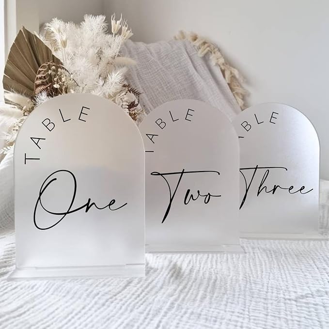 JINMURY Frosted Arch Wedding Table Numbers 1-30 by JINMURY