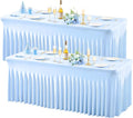 Wish Care 2 Pack Baby Blue Spandex Table Clothes by WishCare