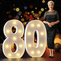 Marquee Numbers 3 Feet Tall Large Light Up Numbers 80th Birthday Decorations by Letsmakeitimpressive