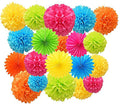 Paper Pom Poms Color Tissue Flowers Hanging Paper Fans Celebration Wedding by Unknown