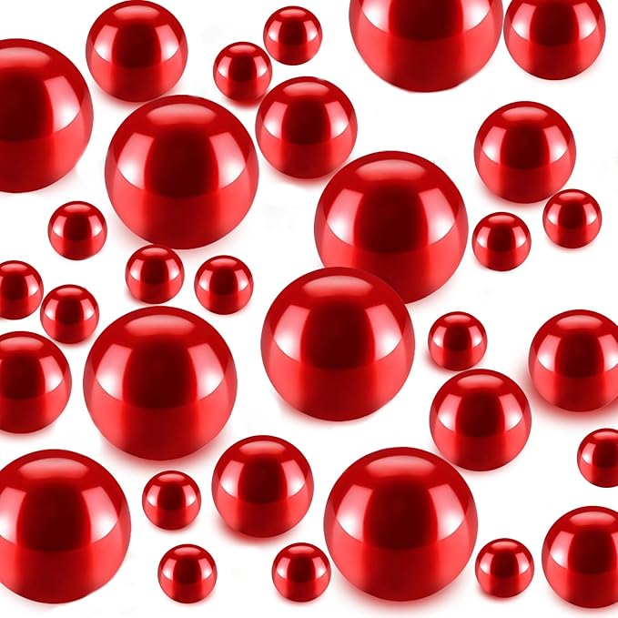 120 PCS 8/14/20mm No Hole Polish Pearl Beads by Cusmation