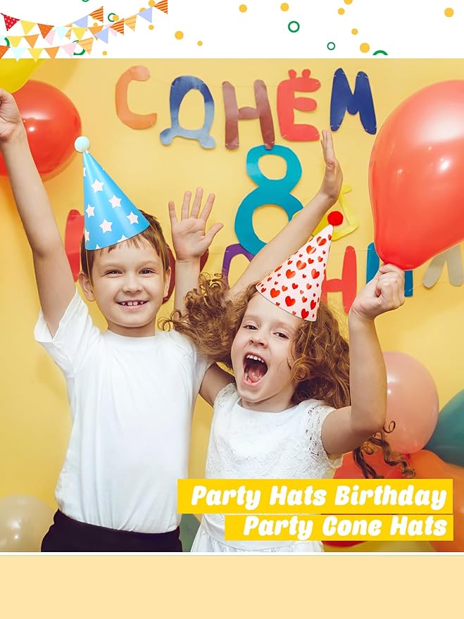 20 Pcs Birthday Party Cone Hats - Image 3