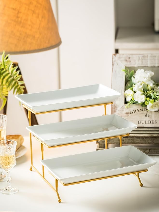 YHOSSEUN Large 3 Tier Serving Tray - Image 4