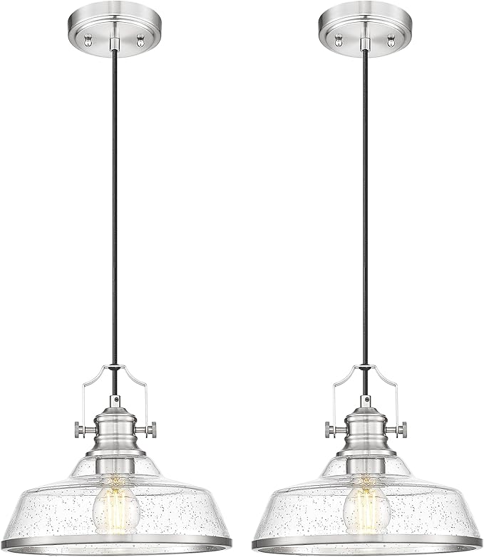 kudos 2 Pack Pendant Lights Kitchen Island, Industrial Hanging Light Fixture by kudos