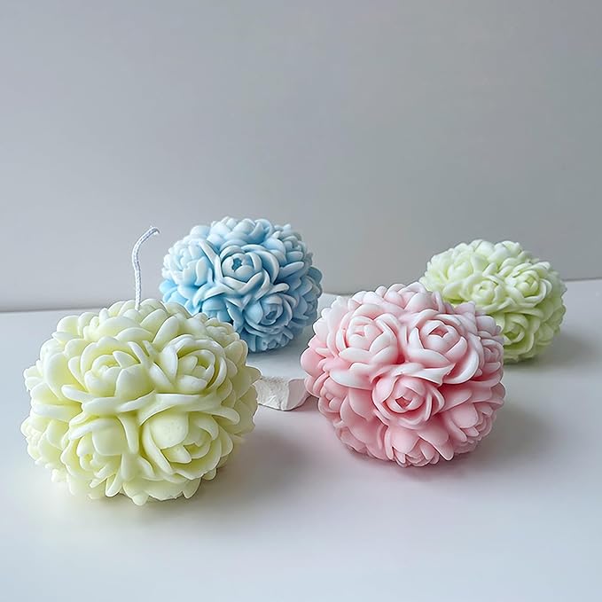 Rose 3D Flower Candle & Ball Mold - Image 6