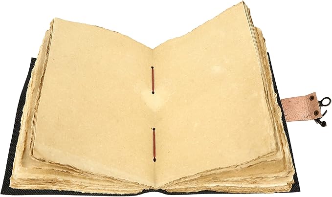 Vintage Leather Journal Handmade Buffalo Non-Refillable Deckle Edge Paper – - Image 7