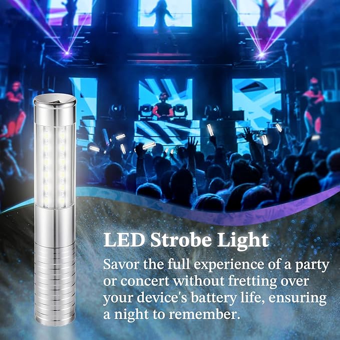 4 Packs Rechargeable LED Strobe Baton Lights Reusable Bottle Service Lights - Image 3
