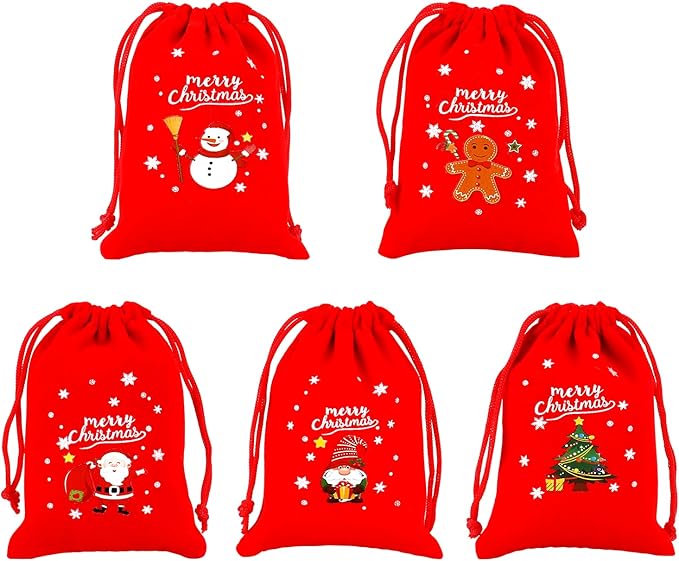 Tapleap Velvet Coth Christmas Bags by Tapleap