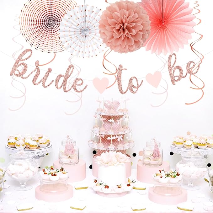 Light-Pink Rose-Gold Bachelorette Party-Decorations - Image 4