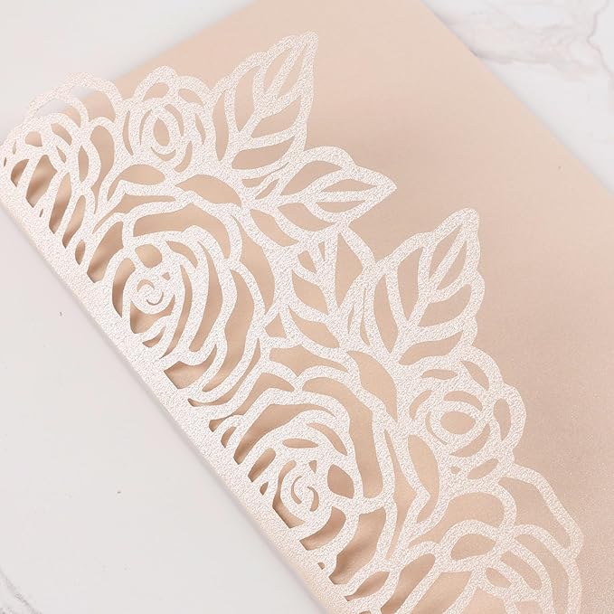 50pcs Tri-Fold Laser Cut Invitation - Image 6