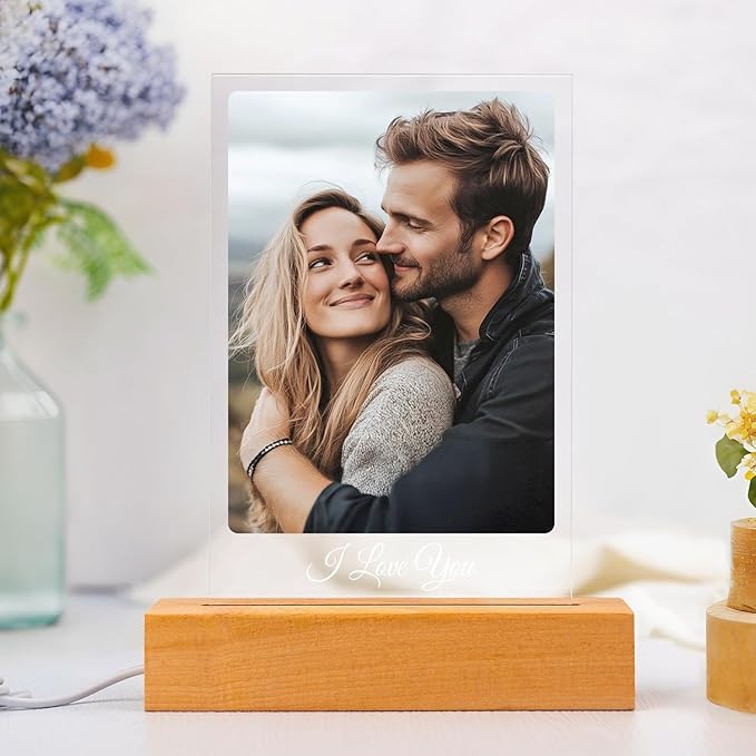 Custom Picture Frames with Photo, Personalized Photo Frame with Night Light - Image 6
