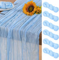 Baby Blue Cheesecloth Table Runner 6 Pack Fall Table Runners Boho Gauze 120 by DeZerlor