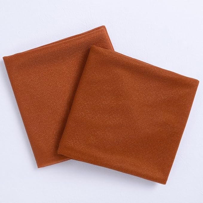 Socomi Terracotta Sheer Wedding Decor Fall Draping Fabric 29" x 20Ft 2 Panels - Image 2
