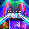 Party Lights DJ Disco Ball Light 5-in-1 Laser Strobe Projection Light DMX by XHXD