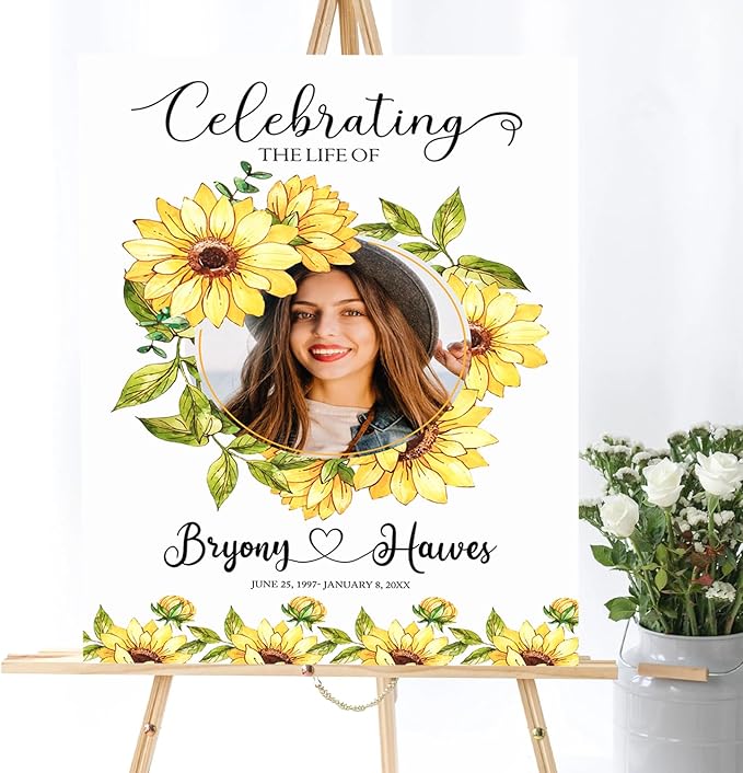 Memorial Sign Celebration of Life Template Funeral Welcome Sign Memorial - Image 4