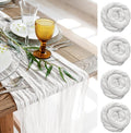 White Gauze Table Runner Cotton Wedding Decorations Rustic Cheesecloth Table by YourMagicMoment