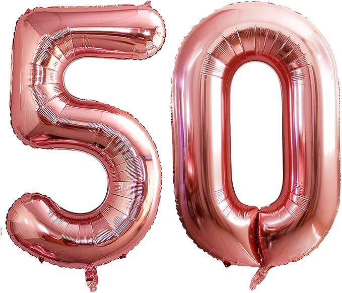 GOER Number 50 Balloons for 50th Birthday Party Decorations, 42 Inch Jumbo Foil by GOER