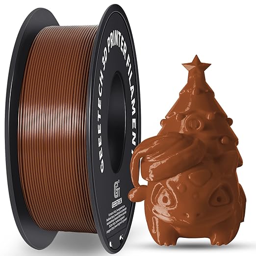 Geeetech PLA Filament 1.75mm Brown, Neatly Wound 3D Printer Filament 1kg Spool by GEEETECH