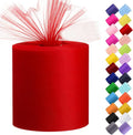 Tulle Fabric Roll, 6” by 200 Yards Tulle Organza Fabric Spool by ICOSHOW