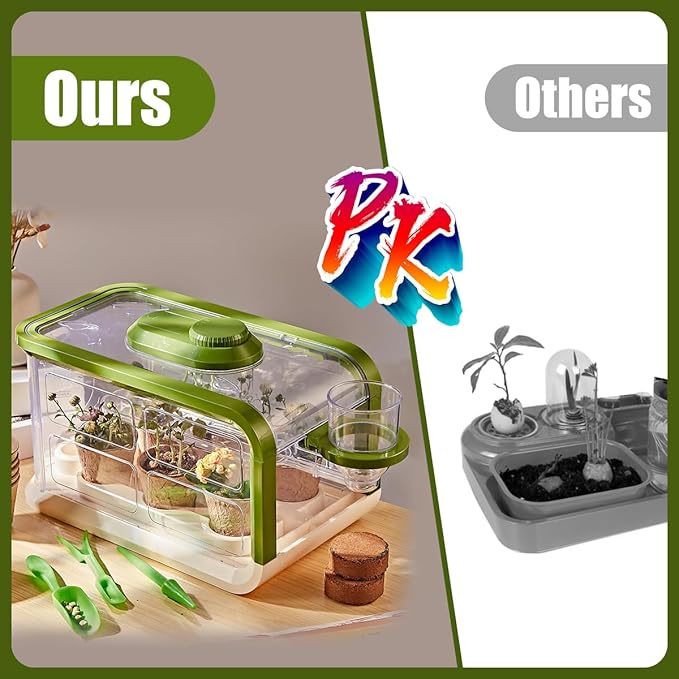 Kids Plant Growing Kit, Kids Gardening Greenhouse Growing Kit - Image 3