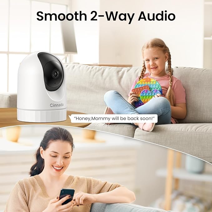 2K Home Security Cameras-2.4Ghz WiFi Indoor Camera - Image 6