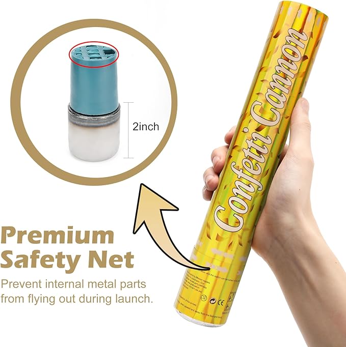 Tamodan 5 Packs Confetti Poppers, 12 inch Confetti Cannon, Graduationand Any - Image 3