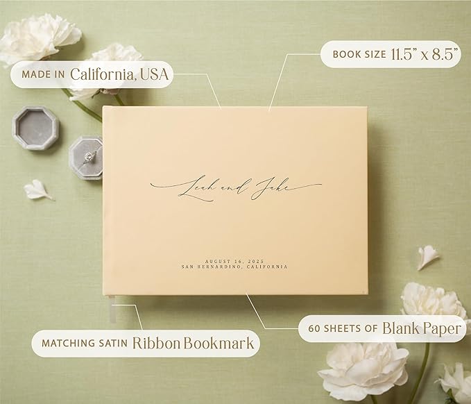MUUJEE Personalized Guestbook in Butter - Image 3