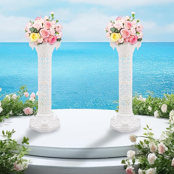 Roman Pillars Decoration Party Flower Pot Columns Set 2Pcs Decor Pedstal Stand - Image 8