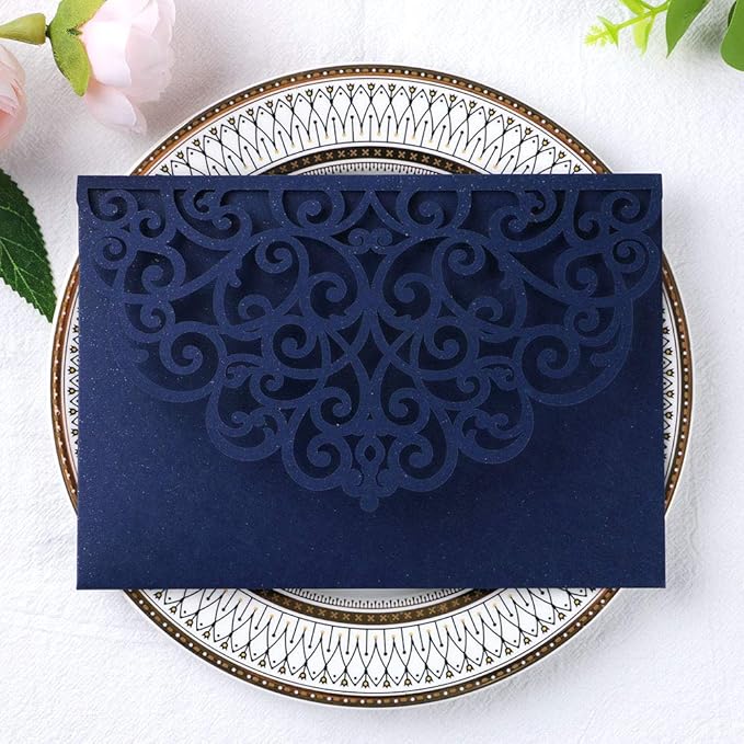 PONATIA 5.12 x 7.2 Laser Cut Invitation Pocket - Image 2