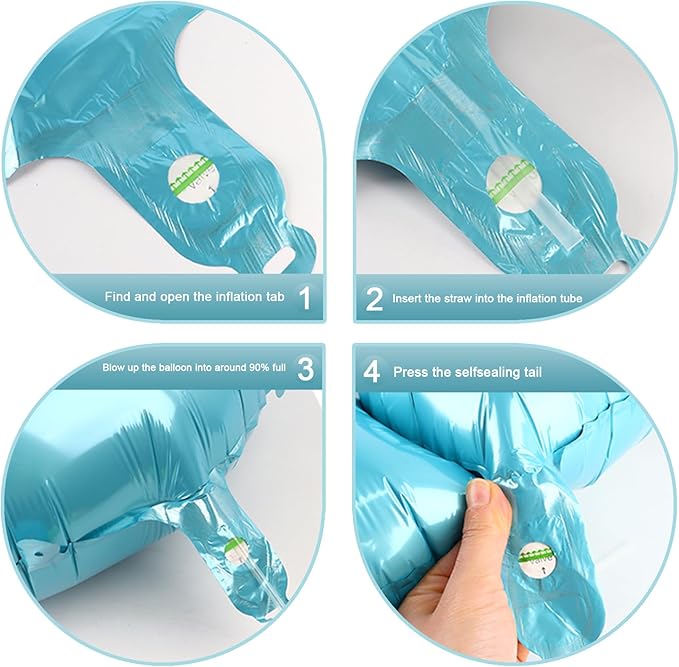 Pearl Blue Number 1 Balloon 40 inch, Number 1 Birthday Balloon - Image 3