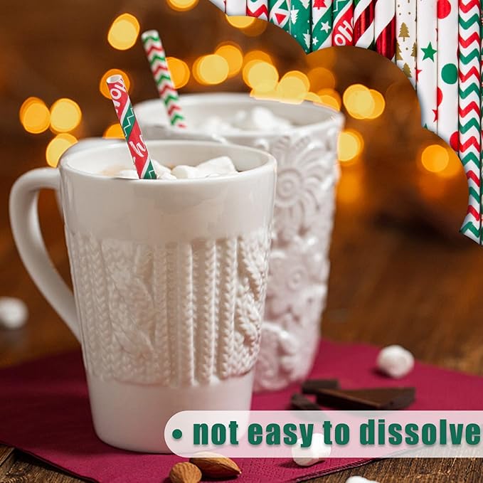 HANSGO Christmas Paper Straws - Image 4