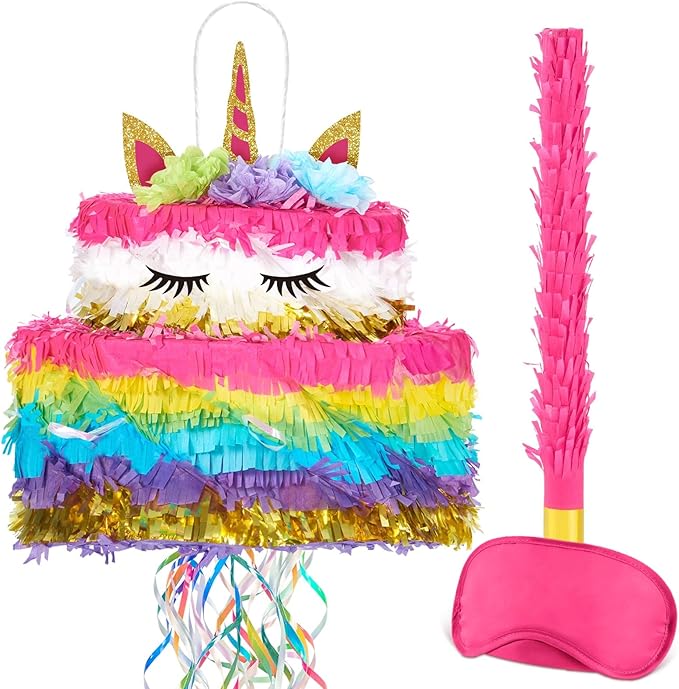 WERNNSAI Unicorn Cake Piñata Foldable by WERNNSAI