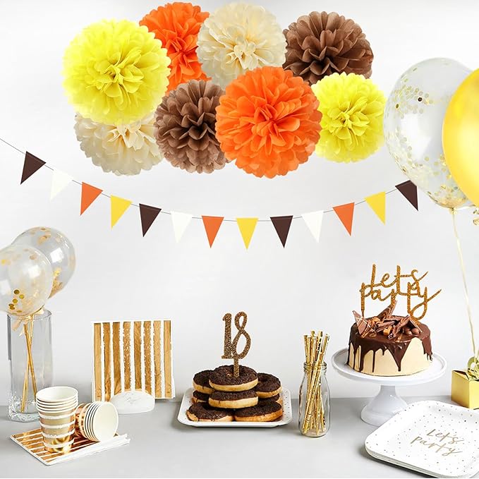 Brown-Orange Yellow Baby-Shower Party Decorations - Image 6